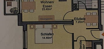 Möbilierte 3-Zimmer Wohnung (U.miete) ab Jan 2025 mit Balkon