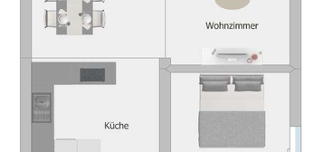 Attraktive 2-Zimmer-Wohnung am Niddapark in Frankfurt-Praunheim  /  Nur an Einzelperson