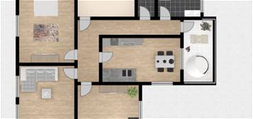 Sonnige neu renovierte 3-Zimmer Wohnung mit Balkon in Esslingen