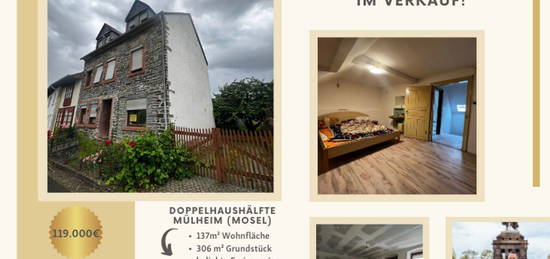 Renovierungsobjekt: Einfamilienhaus in Mülheim (Mosel) – 6 Zimmer, 2 Bäder, Garten, Garage