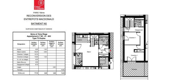 Location appartement 3 pièces 81 m²