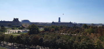 2 pièces meublé de 22 m2 (32 m2 au sol) avec vue sur les Tuileries