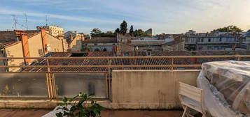 Appartement T2 traversant avec belle terrasse d'investissement en nue propriété rue Durand Montpellier