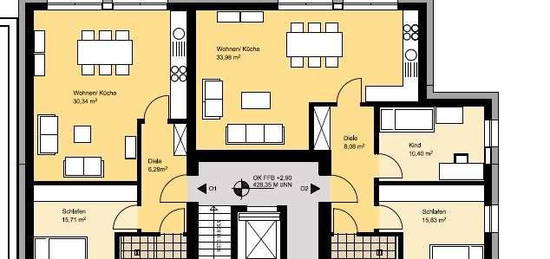 Großzügige 3-Zimmer Wohnung im Obergeschoss *Neubau* (Valbert)