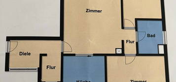 Schöne 3-Zimmer-Wohnung mit Balkon und Einbauküche in Bruchsal