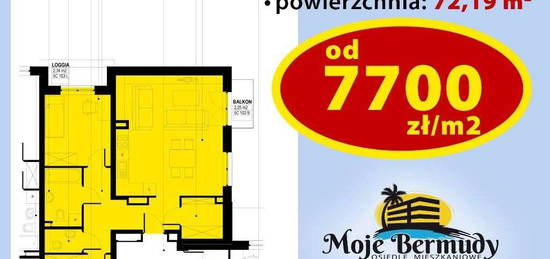 Mieszkanie o pow. 72,19 m2 z balkonem; 5C 102