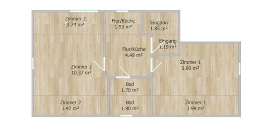 Kernsanierte 2-Zimmer-Dachgeschosswohnung für Singles/Pendler!