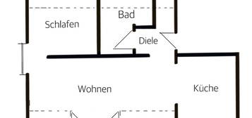 Exklusive 1,5-Raum-Wohnung mit Einbauküche in Trebur