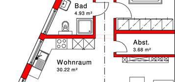 Exklusiver 58m² Neubau-Anbau an kernsaniertem Mehrfamilienhaus