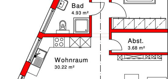 Exklusiver 58m² Neubau-Anbau an kernsaniertem Mehrfamilienhaus