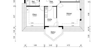 Stilvolle, modernisierte 3-Zimmer-Dachgeschosswohnung mit EBK in Berlin Marienfelde (Tempelhof)