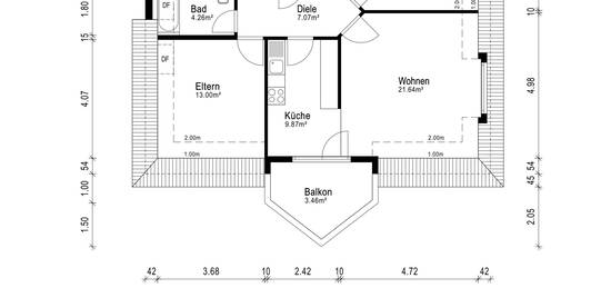 Stilvolle, modernisierte 3-Zimmer-Dachgeschosswohnung mit EBK in Berlin Marienfelde (Tempelhof)