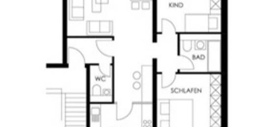 Toll geschnittene Wohnung in einem 8-Parteienhaus