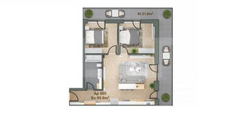 Apartament 3 camere, 66mp, etaj intermediar, bloc Premium, zona Iulius