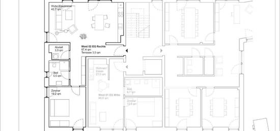 70 qm Wohnung im Erdgeschoss mit Terrasse im Herzen von Hille