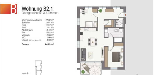 Erstbezug mit Balkon und EBK: Geschmackvolle 3,5-Zimmer-Terrassenwohnung mit geh. Innenausstattung