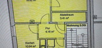 Traben-2 ZKB mit Einbauküche, Abstellraum und Keller