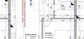 Apartament de 2 camere, 55 mp , TVA inclus , etaj 2/4