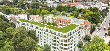 Moderne und helle 3-Zimmer-Wohnung im Erstbezug mit Süd-Balkon zum ruhigen Innenhof.