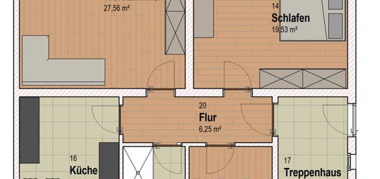 3-Zimmer Wohnung, EBK, Terrasse, Garten, Doppelgarage