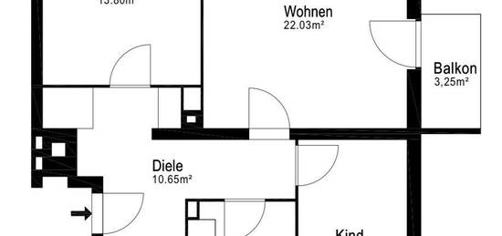 3-Zimmerwohnung in der Nähe des Kranoldplatzes - Ideal für WG