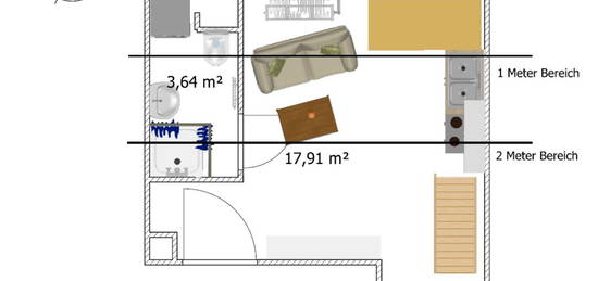 1,5 Zimer DG Wohnung in Gönningen