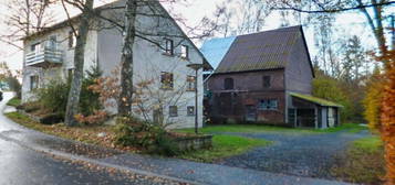 Großes, naturnahes Haus mit Grünland und Bach am Ortsrand, Tierhaltung möglich.