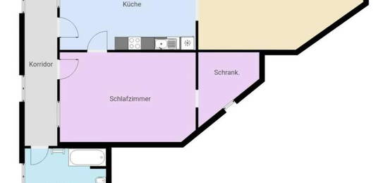 großzügige- 3 Raum Wohnung mit Bad-Wc