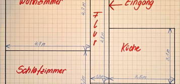 Gemütliche 2-Raum-Wohnung mit Kachelofen & Garten