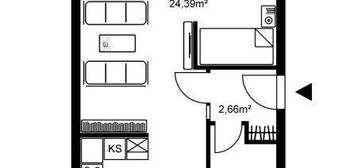 Komfortable 1,5 Zimmer Wohnung mit Balkon