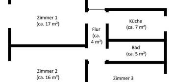 3-Raum-Wohnung