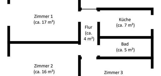 3-Raum-Wohnung