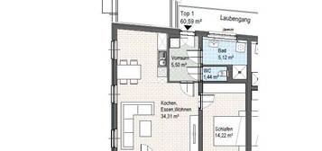 PROVISIONSFREI - Zentrumsnahe 2-Zimmer Wohnung inkl. Küche mit Balkon zu vermieten