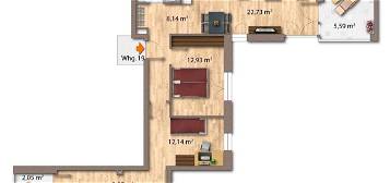 WE19: Schöne 3 Zimmer Wohnung mit Küche und Balkon