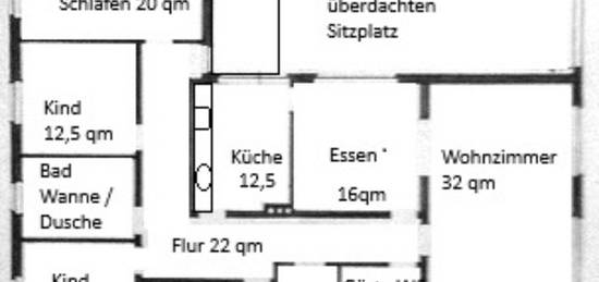 Ruhige große Wohnung zentral mit großer Terasse und Garage