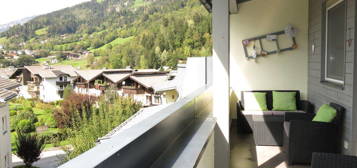 sonnige Balkonwohnung mit Garage und Bergblick ZU VERMIETEN