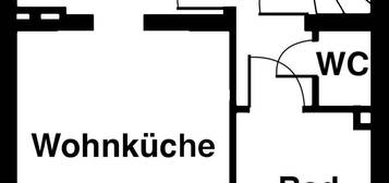 Gemütliche 2-Zimmer-Wohnung mit EBK und großem Balkon