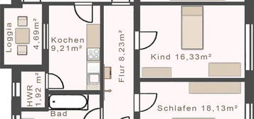 Helle frisch renovierte 4 Zimmer Wohnung 96 m² in guter Lage