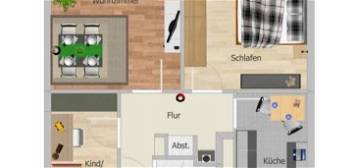 Ziehen Sie in die beste Lage von Ansbach. Gemütliche 2,5 Zimmer Wohnung mit Weitblick.