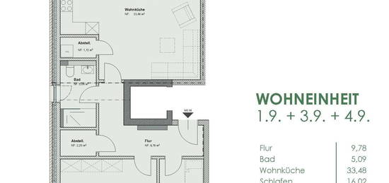 Schöne Dachterrassen-Wohnung - Wohnung Nr. 9 in Haus 1, Haus 3 und Haus 4