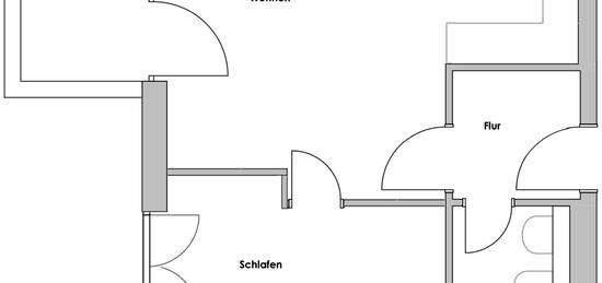 2-Zimmer-Wohnung, 44 m², Balkon, TG - SANIERT ALLES NEU!!