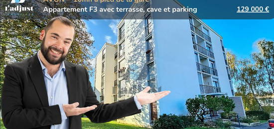 Avon - Appartement F3 avec terrasse, cave et parking