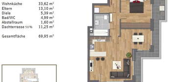 Erstbezug mit Einbauküche: Exklusive 2,5-Zimmer-Wohnung mit gehobener Innenausstattung in Pulheim