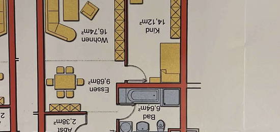 Schöne 3-Zimmer-Wohnung mit Balkon und EBK in Lörrach