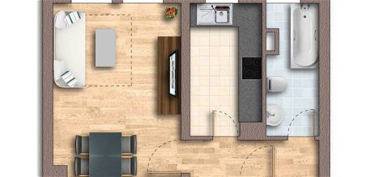 Erstbezug nach Sanierung - 1-Raum-Wohnung - ideal für Singles u. Studenten