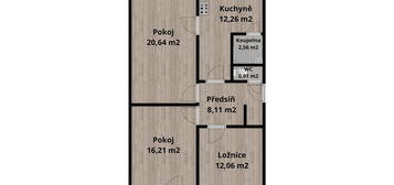 Prodej bytu 3+1 77 m² (Jednopodlažní)