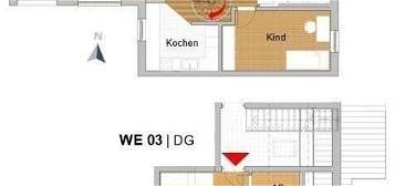 Neubau 3-4 Zimmer-Maisonette-Wohnung im Nürnberger Süden: im Grünen, Klimafreundlich, Top-Ausstattung & KfW 40  