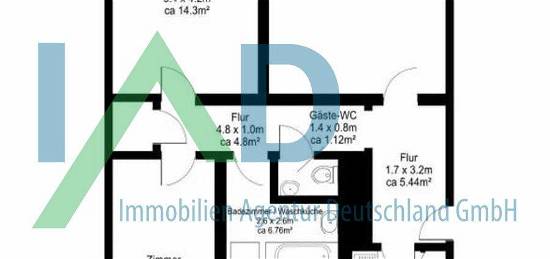 Mietrendite 5 % Ideal für die Familie oder als WG- Vermietung geeignete 4 Zimmer Wohnung mit 2 Balkone und TG-Stellplatz in Ludwigsburg zu verkaufen