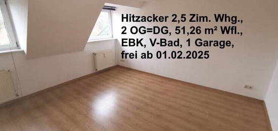 Hitzacker: 2,5 Zimmer DG-Wohnung