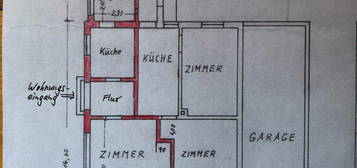 Schöne 2 Zi - EG-Wohnung mit neuem Kaminofen und Stall